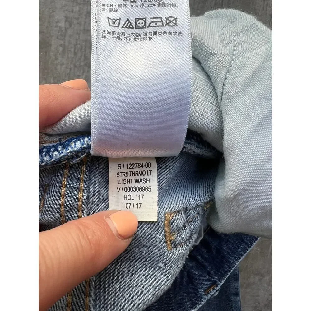 Gap Kids Boy Stretch Denim Jeans Washwell Straight Leg Light Wash 6 Slim School.